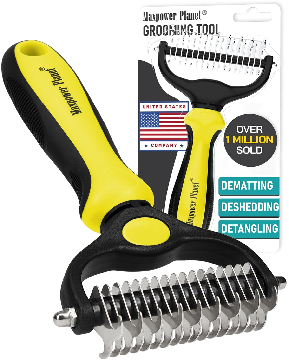 Double Sided Dog Deshedding Rake