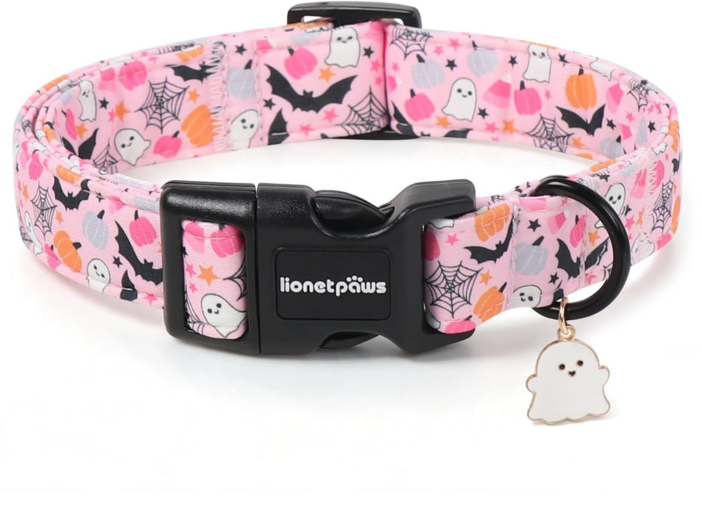 Black Polka Dot Cotton Dog Collar