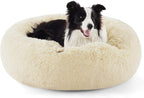 Calming Faux Fur Donut Dog Bed