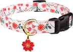 Pink Heart Cotton Dog Collar