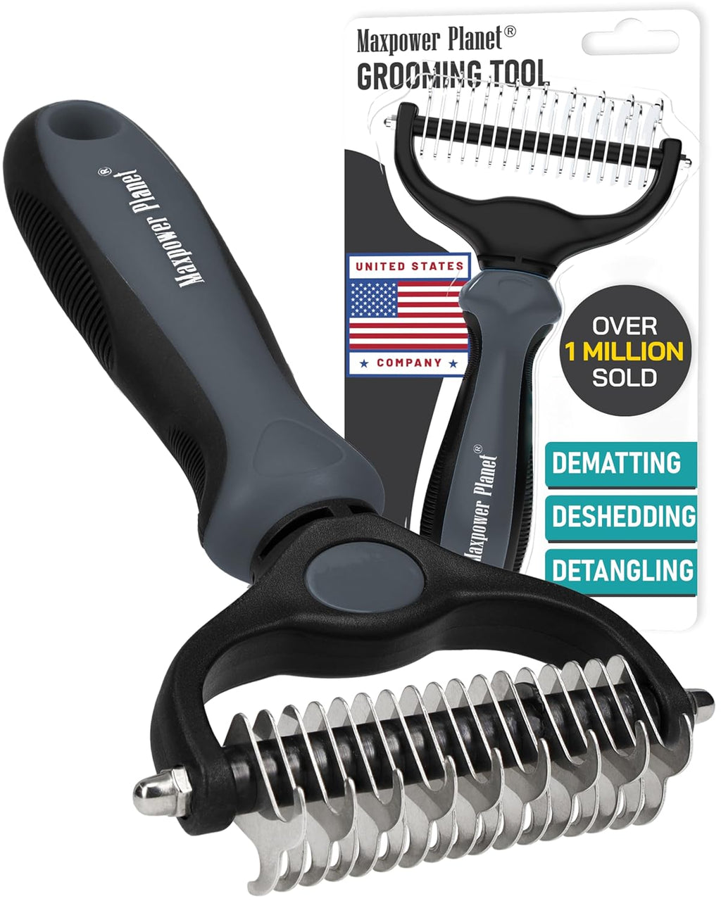 Double Sided Dog Deshedding Rake