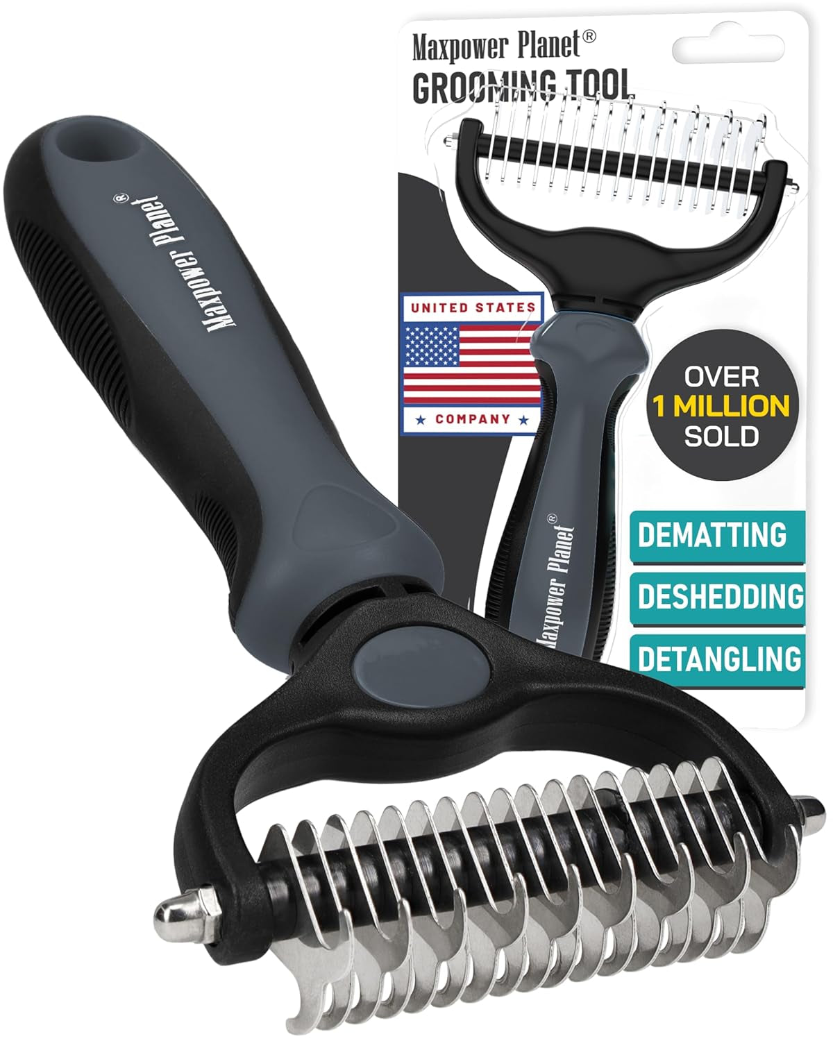 Double Sided Dog Deshedding Rake