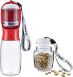 Portable Dog Water Bottle with Food Container