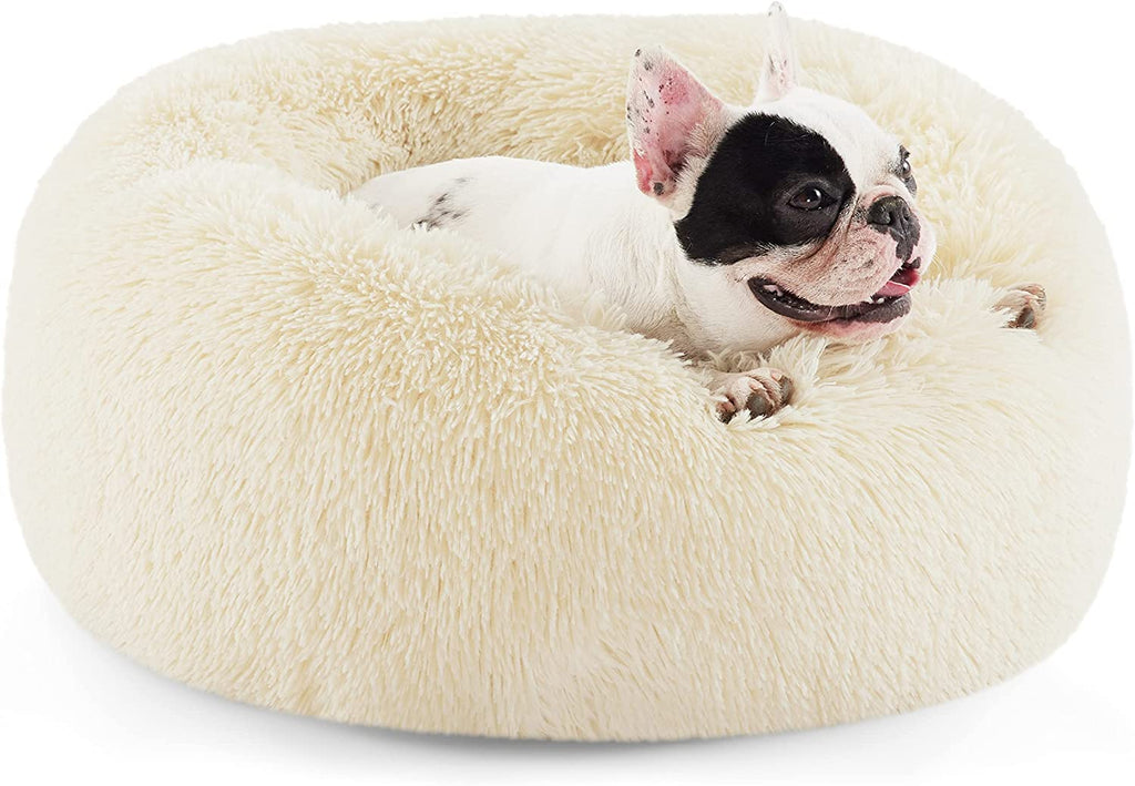 Calming Faux Fur Donut Dog Bed