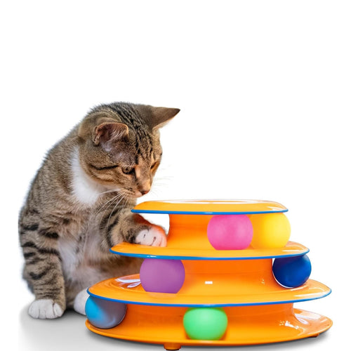3 Tier Interactive Cat Track Toy