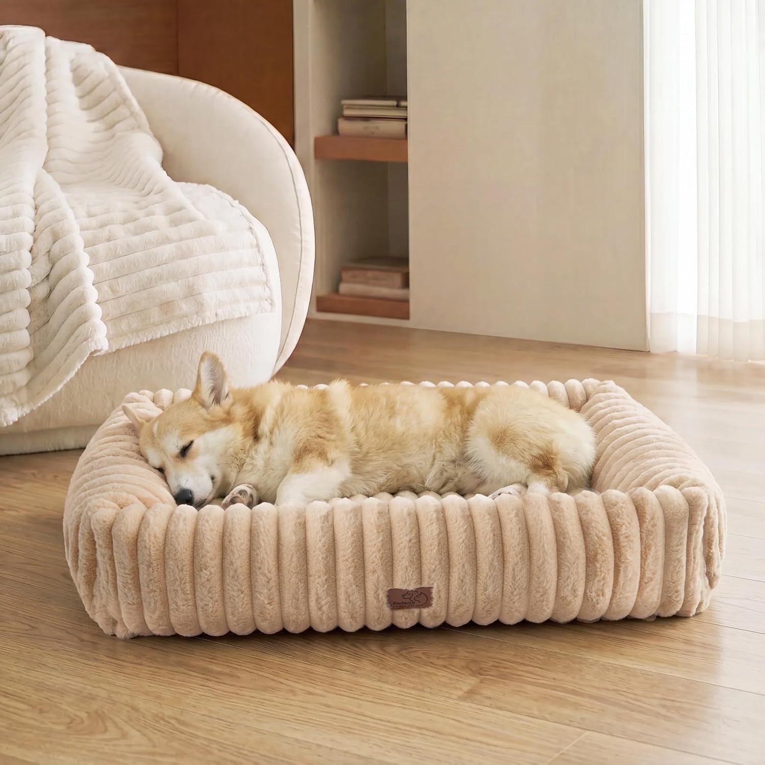 Cozy Orthopedic Corduroy Dog Bed