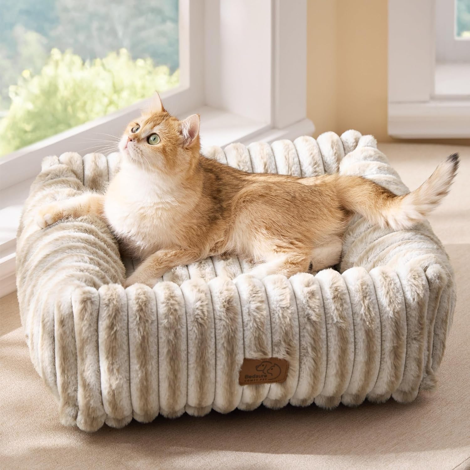 Cozy Orthopedic Corduroy Dog Bed