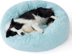 Calming Faux Fur Donut Dog Bed