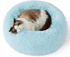 Calming Faux Fur Donut Dog Bed