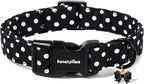 Black Polka Dot Cotton Dog Collar