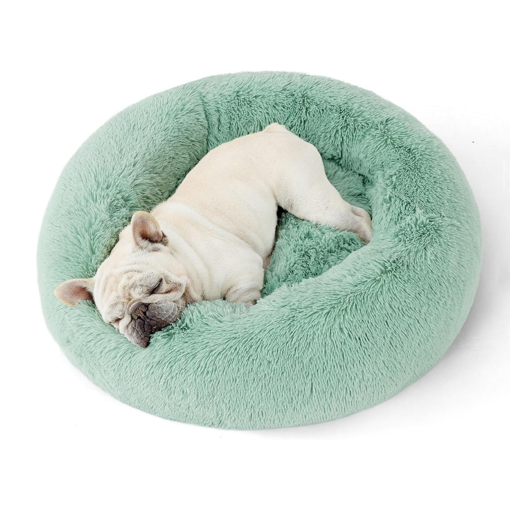 Calming Faux Fur Donut Dog Bed
