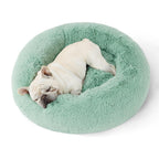 Calming Faux Fur Donut Dog Bed