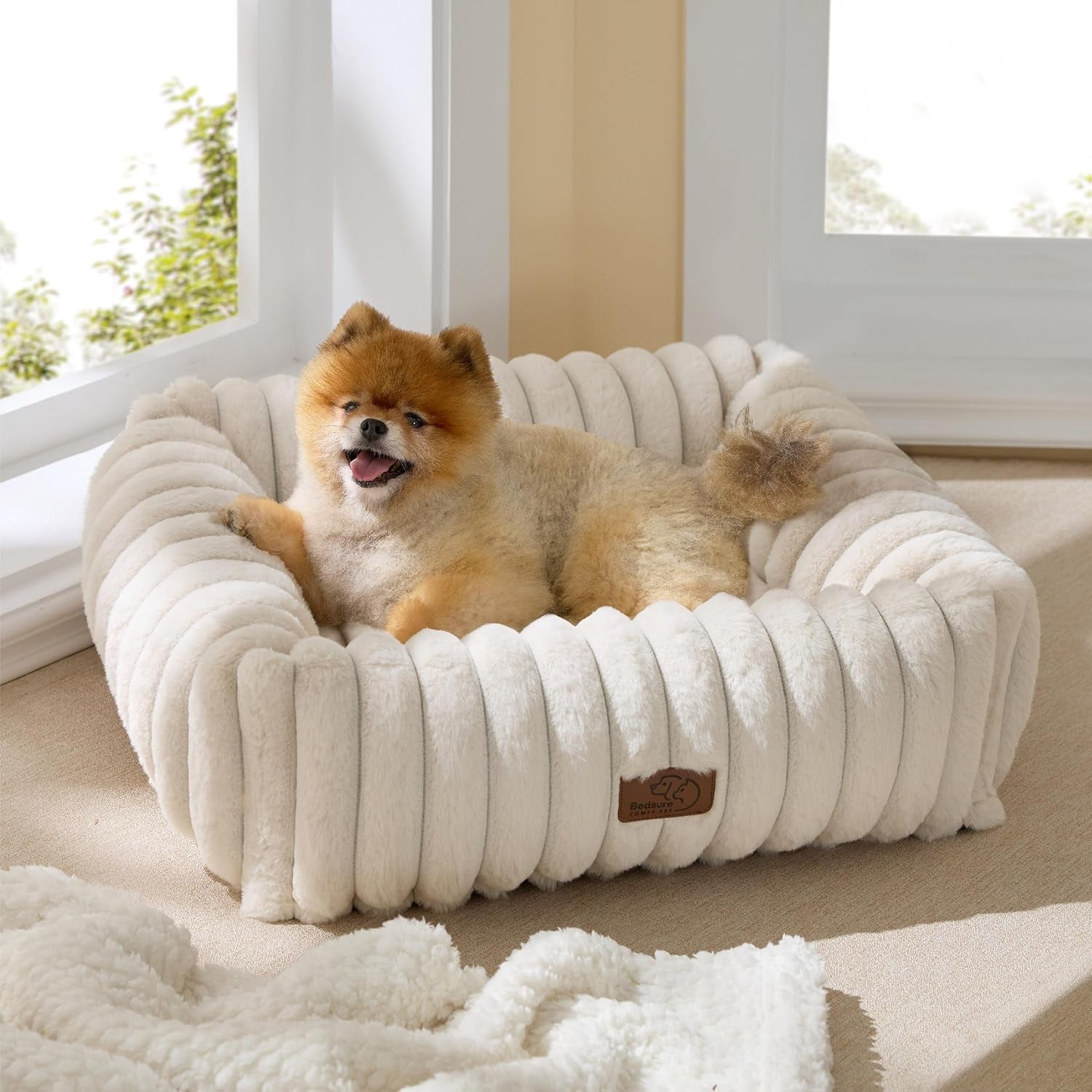 Cozy Orthopedic Corduroy Dog Bed
