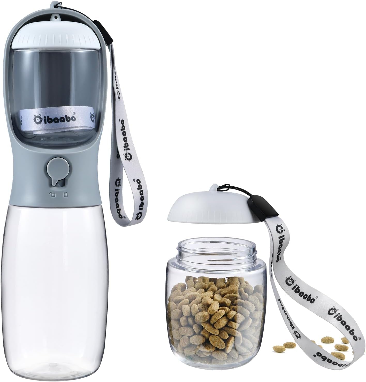 Portable Dog Water Bottle with Food Container
