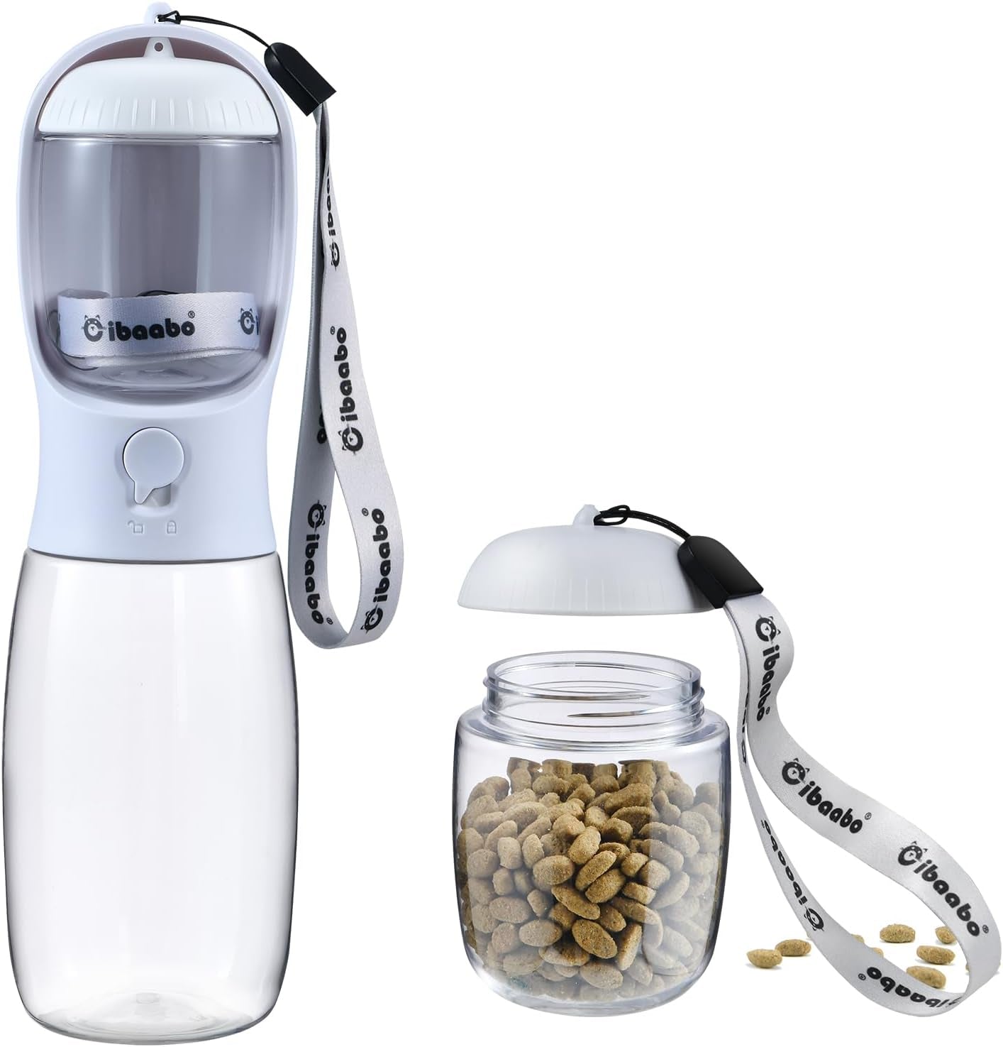 Portable Dog Water Bottle with Food Container
