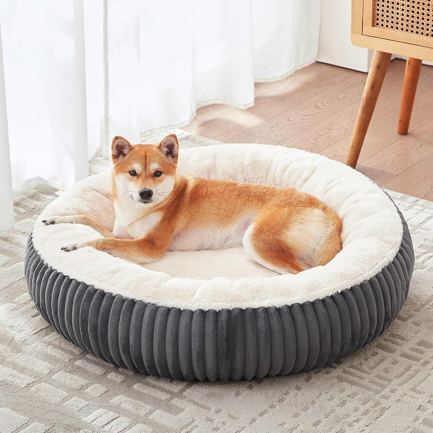 36 Inch Calming Donut Dog Bed