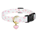 Pink Heart Cotton Dog Collar