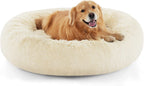 Calming Faux Fur Donut Dog Bed