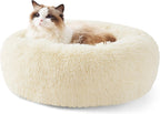 Calming Faux Fur Donut Dog Bed