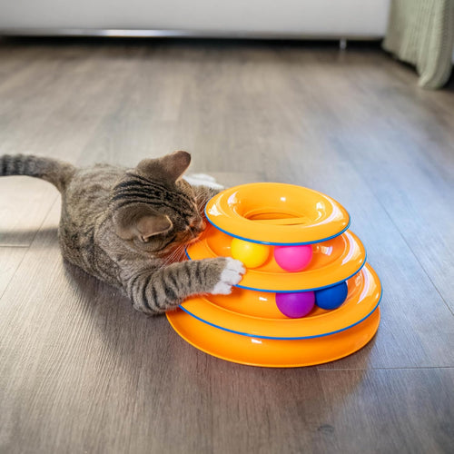 3 Tier Interactive Cat Track Toy