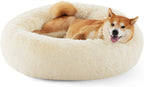Calming Faux Fur Donut Dog Bed
