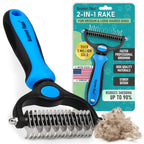 Double Sided Dog Deshedding Rake