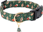 Purple Floral Cotton Dog Collar