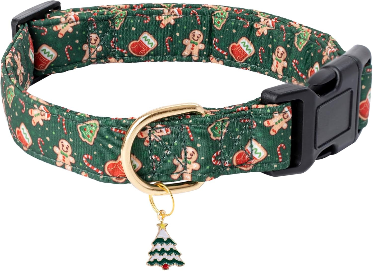 Purple Floral Cotton Dog Collar