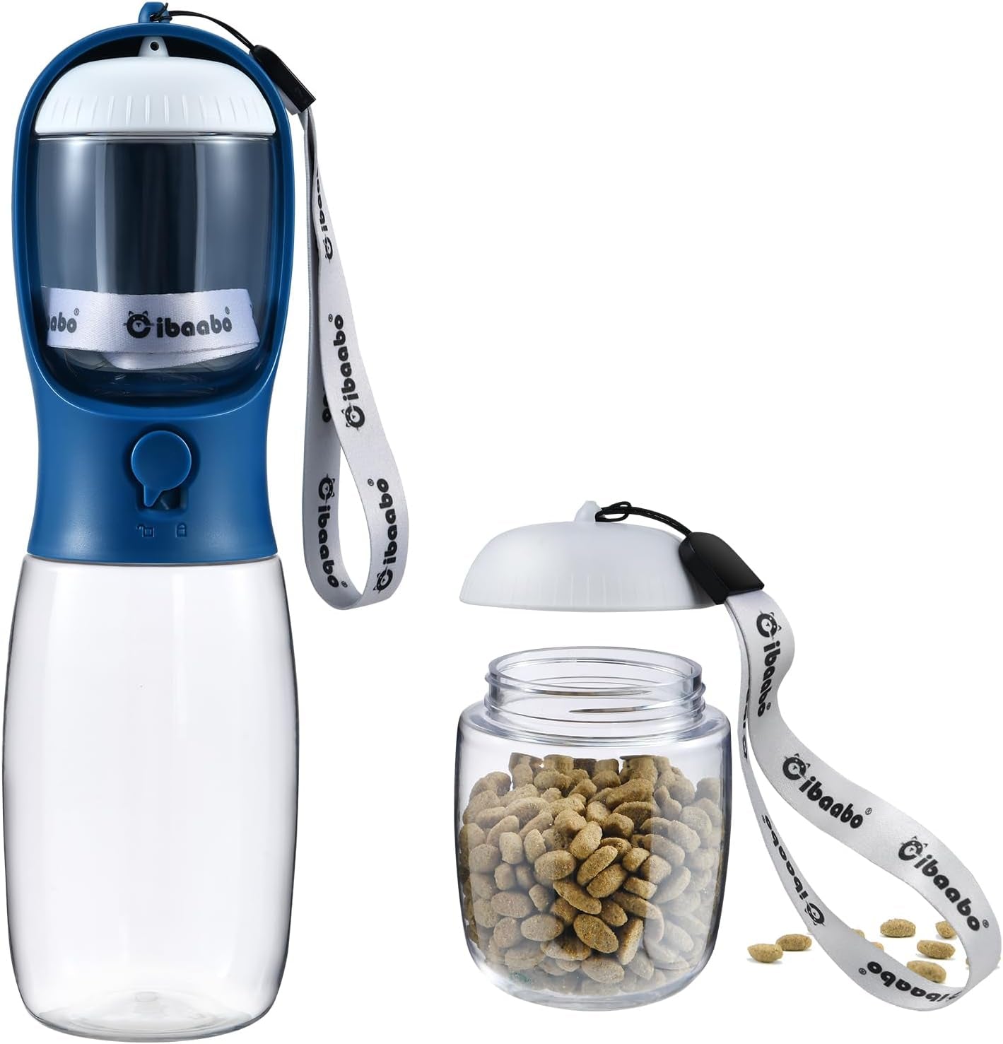 Portable Dog Water Bottle with Food Container