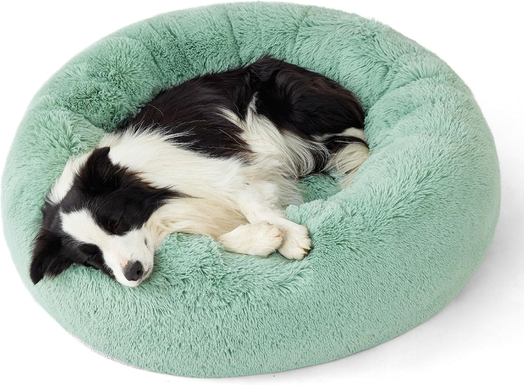 Calming Faux Fur Donut Dog Bed