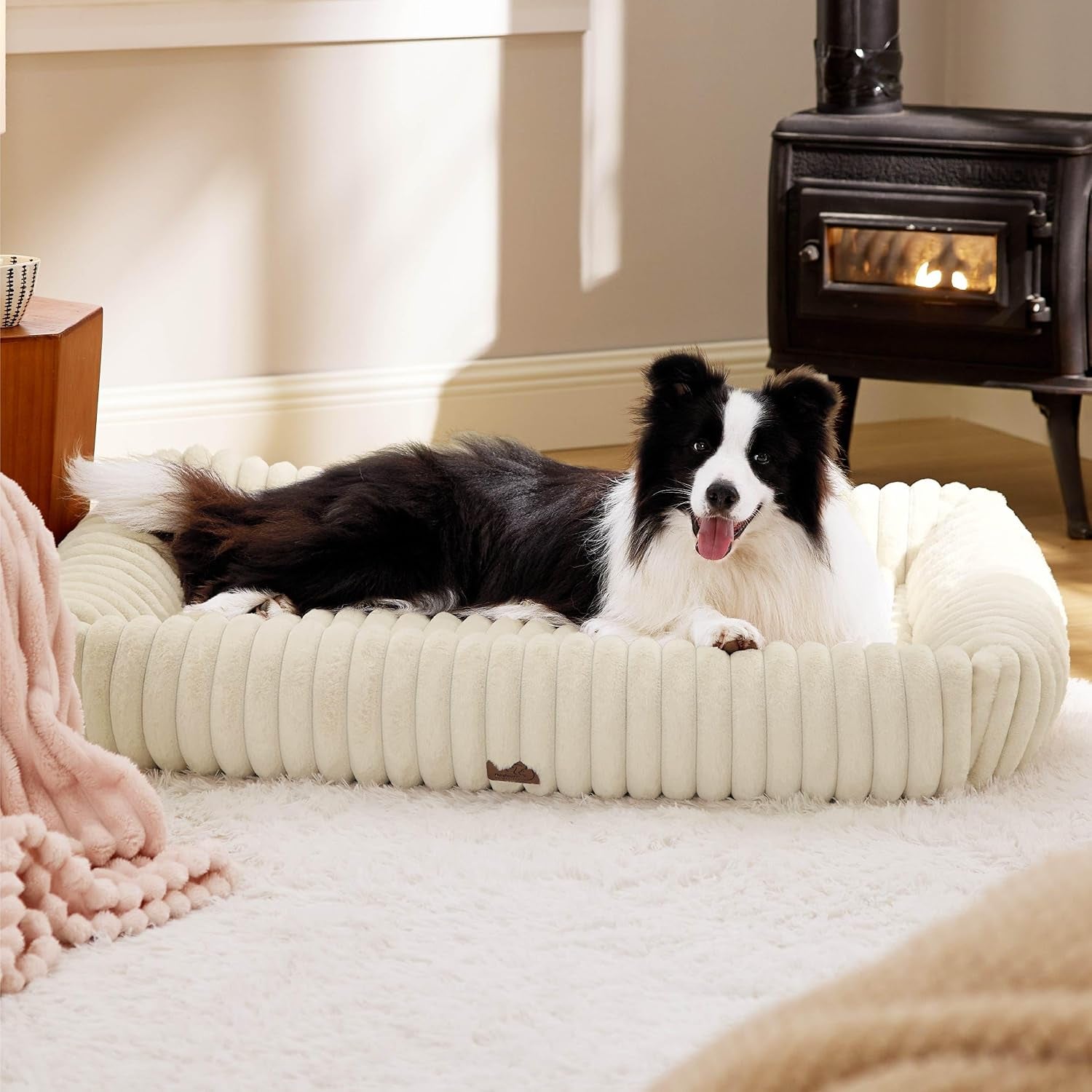 Cozy Orthopedic Corduroy Dog Bed