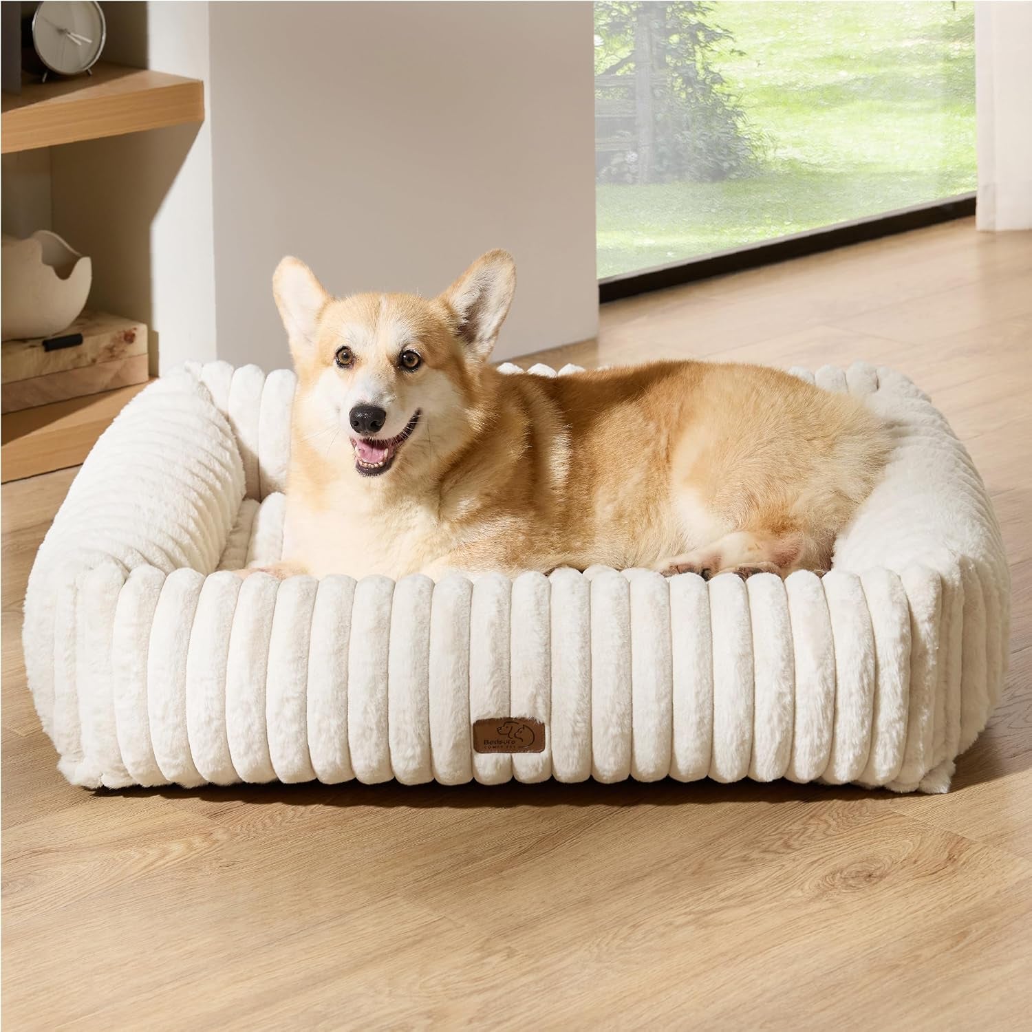 Cozy Orthopedic Corduroy Dog Bed